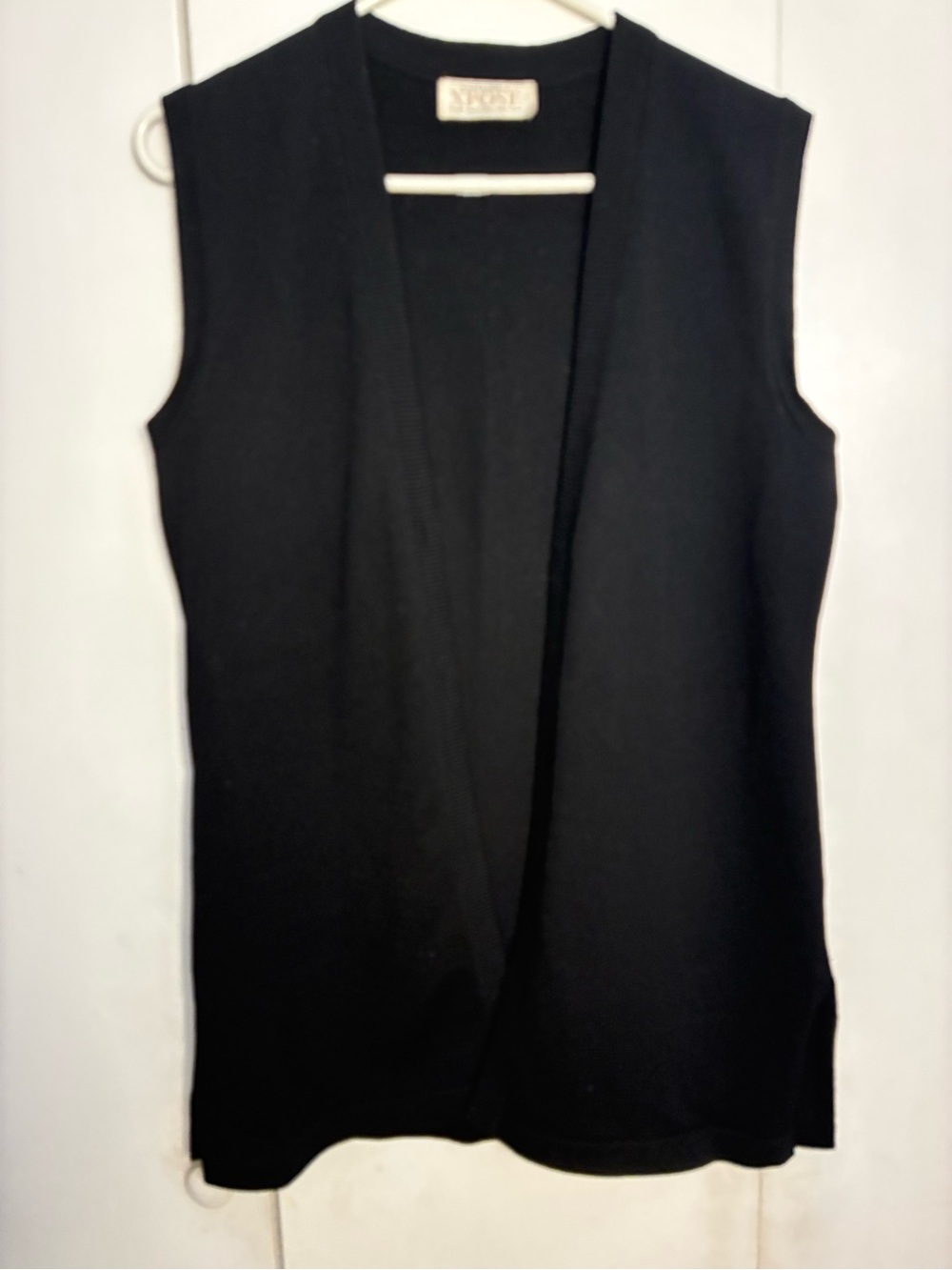 Gallery Expose Vtg Wool Blend Long Knit Vest Retro Capsule Office Classic Goth
